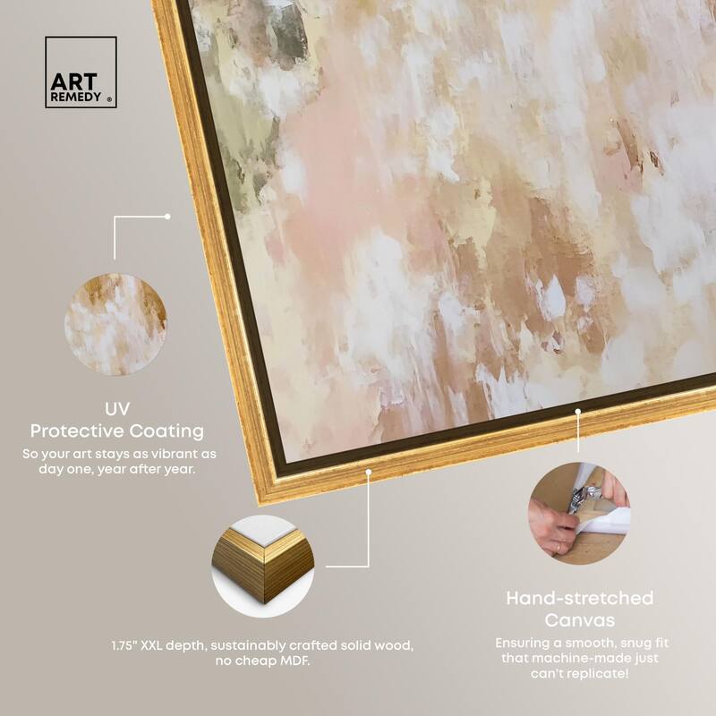 Golden Glimmer Gesture III Canvas by Art Remedy
