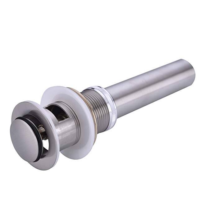 DORNBERG B012A Pop Up Bathroom Sink Drain with Overflow - Brushed Nickel