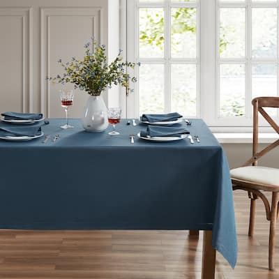 Alison Eyelet Punched Border Fabric Tablecloth