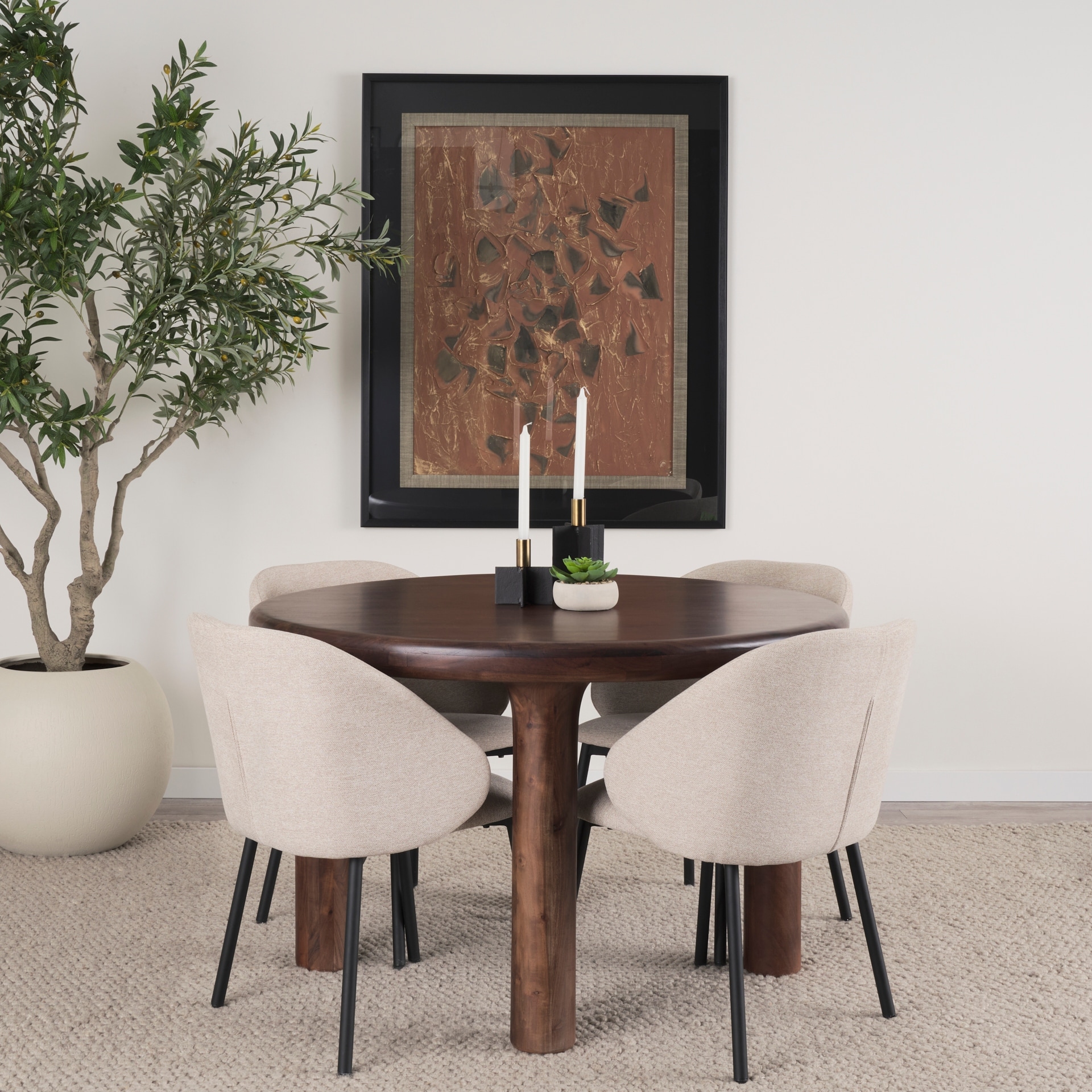 Mercana Soma 48" Acacia Wood Round Dining Table