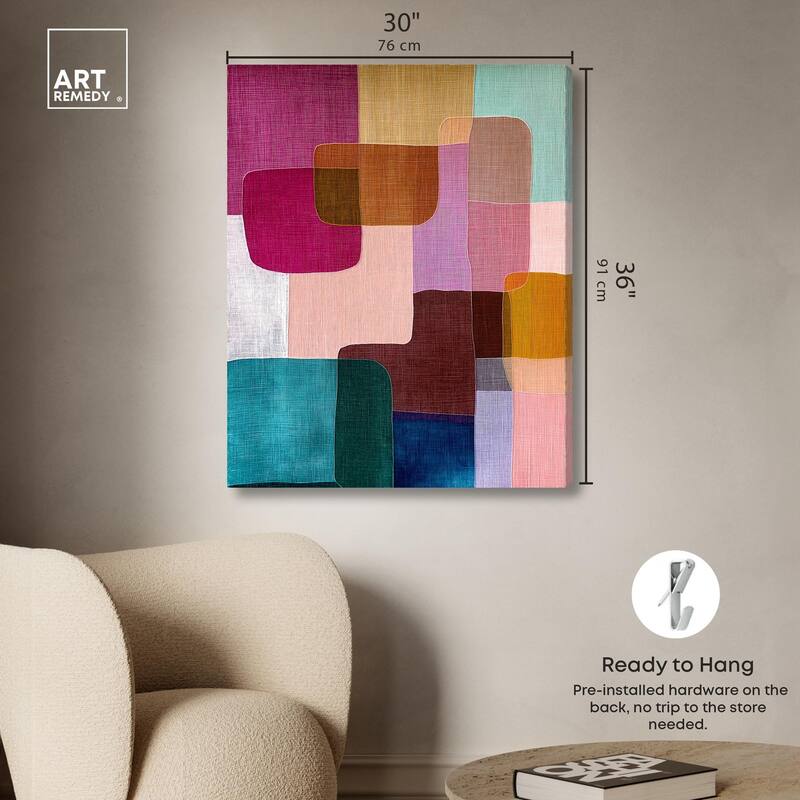 Color Block Cadence III Canvas by Art Remedy, Gallery Wrapped