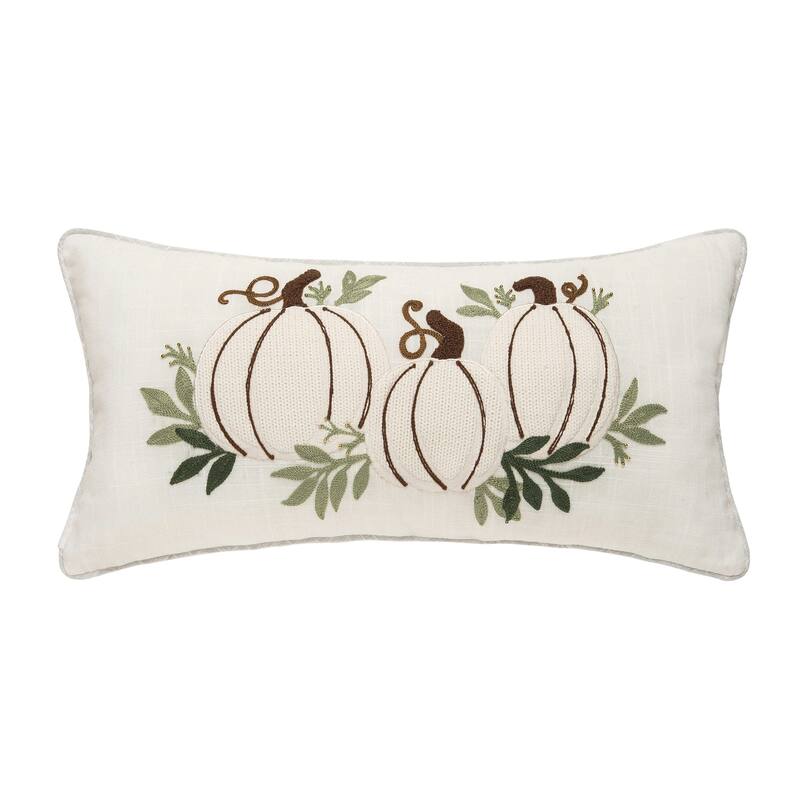 White Pumpkin Trio Pillow