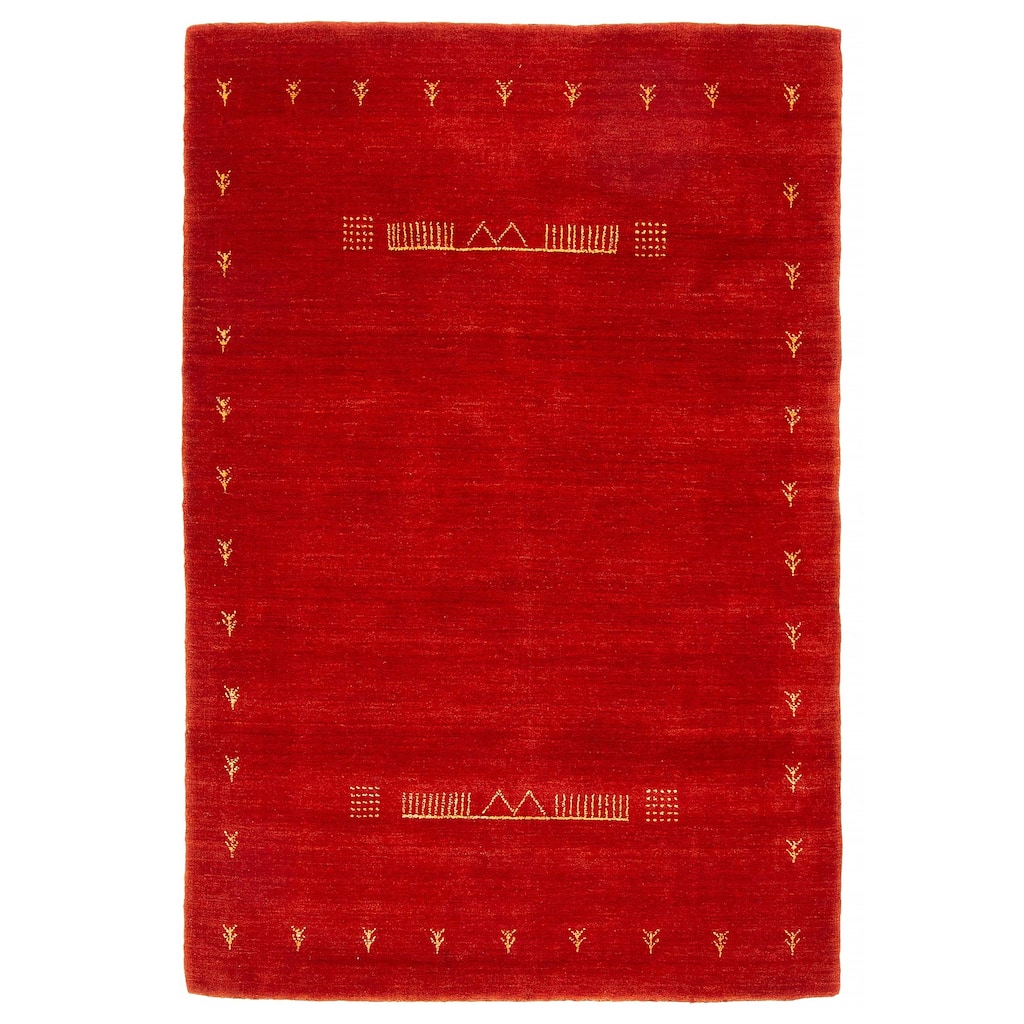 Kashkuli Gabbeh Red Rug 3'10" x 5'9" - 3'10 x 5'9