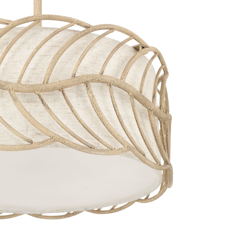 Wry Lighting Simbolo 3-light Pendant in Almond - Beige