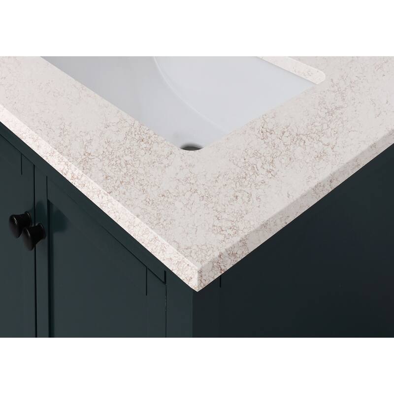 Avanity Quartz Vanity Top with Rectangular Undermount Sinks
