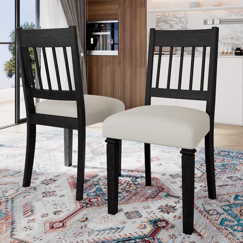6-Piece Retro Dining Room Set, Classic Kitchen Furniture Set, Wooden Rectangular Table and 4 Chairs with Bench
