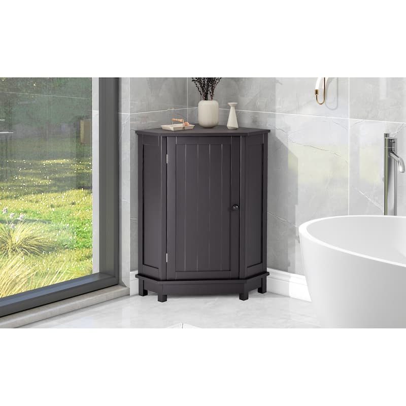 Bathroom Corner Cabinet with Adjustable Shelf