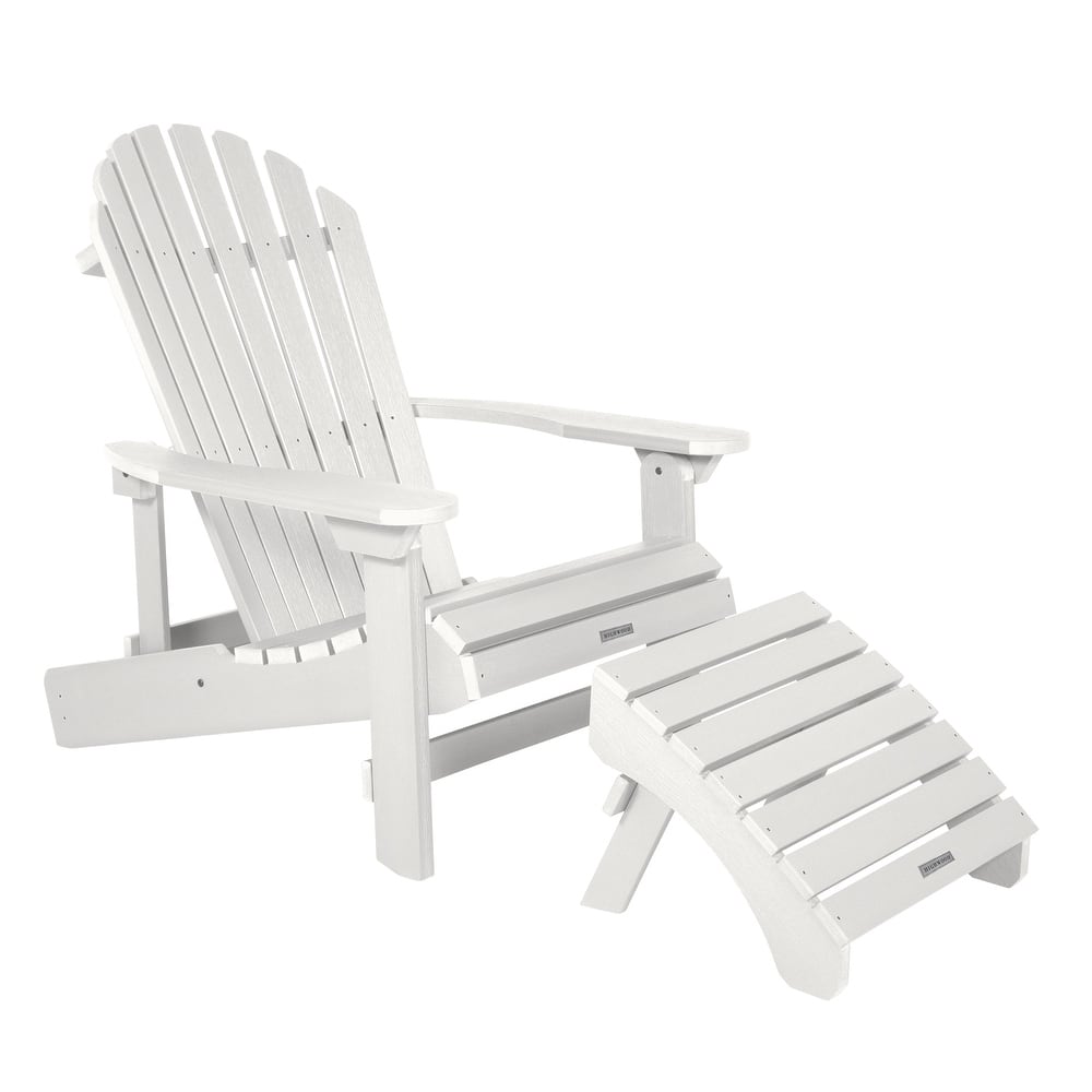 HIGHWOOD Folding and Reclining Adirondack Chair with Folding Ottoman