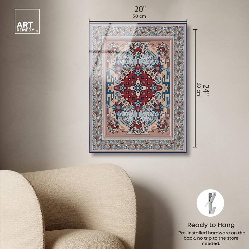 Ornamental bloom Acrylic by Art Remedy, Ready to Hang