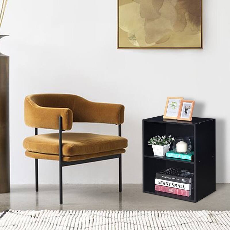 2 Tier Open Night Stand End Table Sofa Side Storage Furniture - 17" x 11.5" x 21.5" (L x W x H)