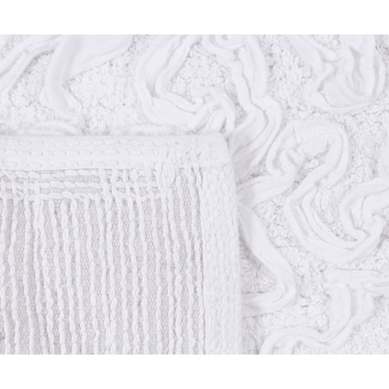 Bell Flower Bathroom Rug, Cotton Soft, Water Absorbent Bath Rug, Non Slip Shower Rug Machine Washable 24"x40" Rectangle