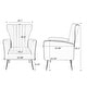 preview thumbnail 9 of 7, Modern Wingback Arm Chair with Gold Legs