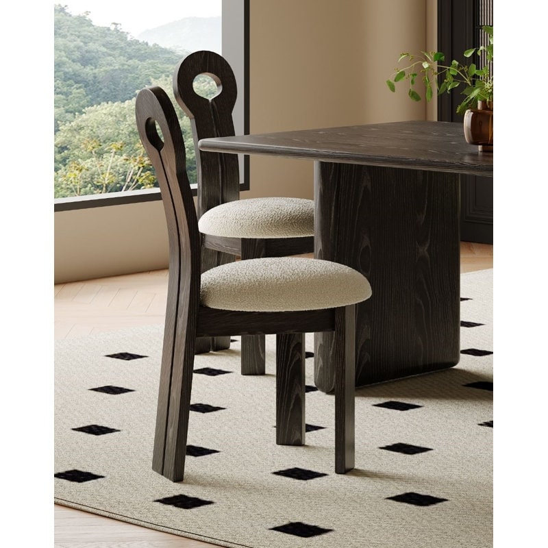 Rove Upholstered Sculptural Modern Dining Chair (Set of 2)
