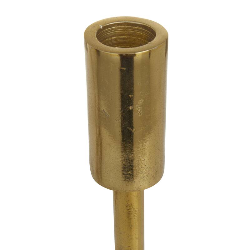 Silver or Gold Aluminum Metal Tapered Decorative Candle Holder with Ring Bases (Set of 3)