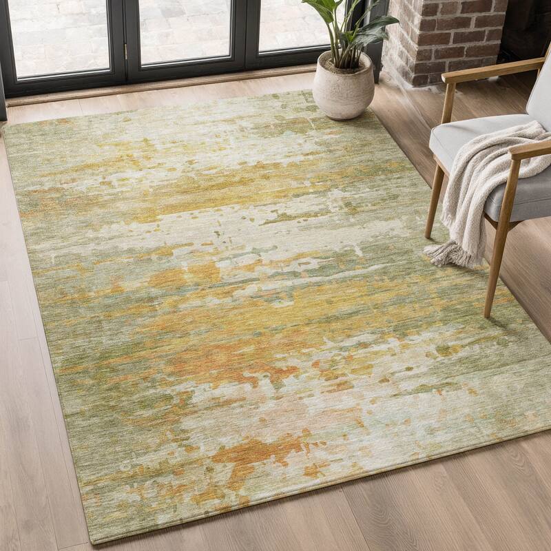 Premium Washable Super Soft Abstract Ombre Mayfield Rug - Aloe - 2'6" x 3'10"