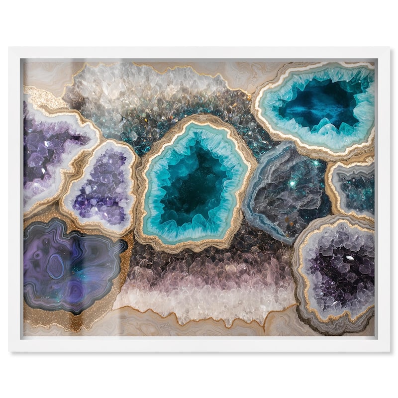 Mineral Multiverse Shadowbox by Art Remedy - White - 24" x 20"