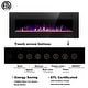 preview thumbnail 2 of 22, 50"-60" Recessed and Wall Mounted Electric Fireplace,750-1500W