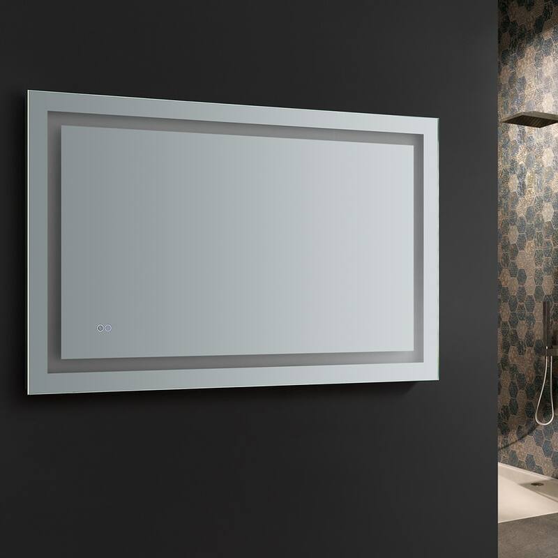 Fresca Luminosa 30" x 48" Framed Bathroom Mirror with LED Lighting and