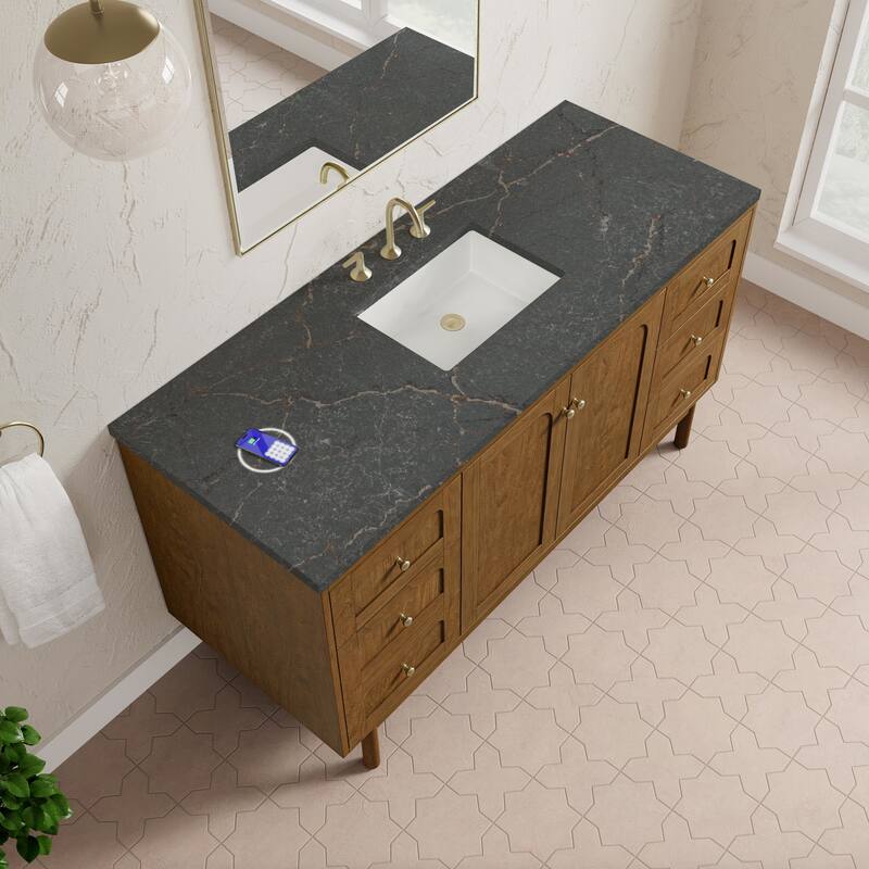 James Martin Vanities 545-V60S-FPBL Laurent 60" Single Basin Poplar