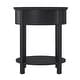 preview thumbnail 42 of 55, Fillmore 1-Drawer Oval Wood Shelf Accent End Table by iNSPIRE Q Modern