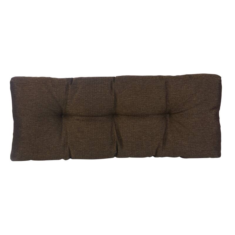 Klear Vu Tufted Omega Universal Bench Cushion - 43 x 14 x 3 - Chestnut