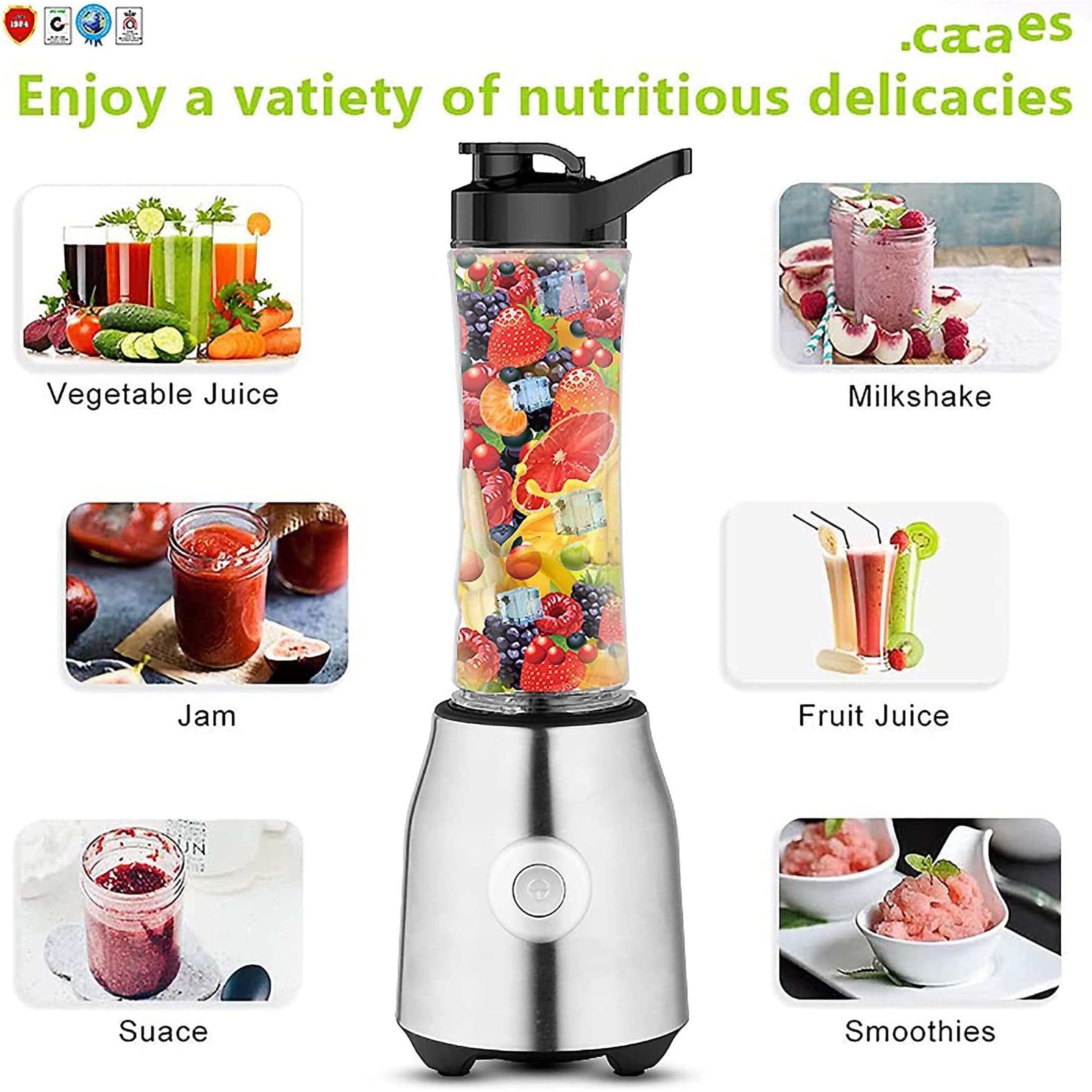 Sboly Portable Blender, USB Rechargeable Personal Blender for Shakes and  Smoothies, Electric Fruit Veggie Juicer for Traveling, Office, Blue 