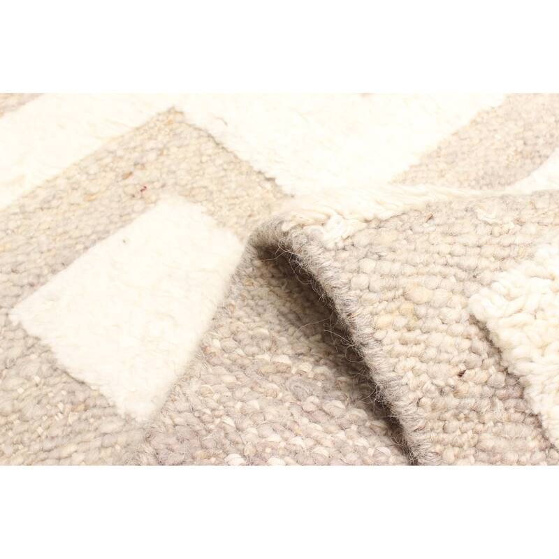 ECARPETGALLERY Hand-knotted Tangier Khaki Wool Rug - 5'4 x 7'9