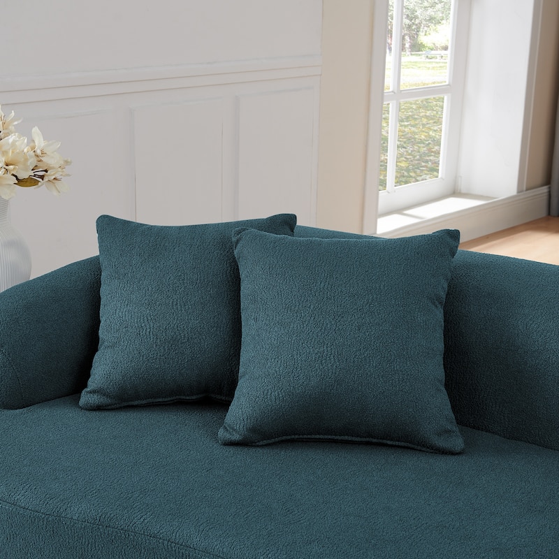 GDFStudio - Ami Curved Compressed Modular Sectional Sofa in Lamb's Wool Fabric