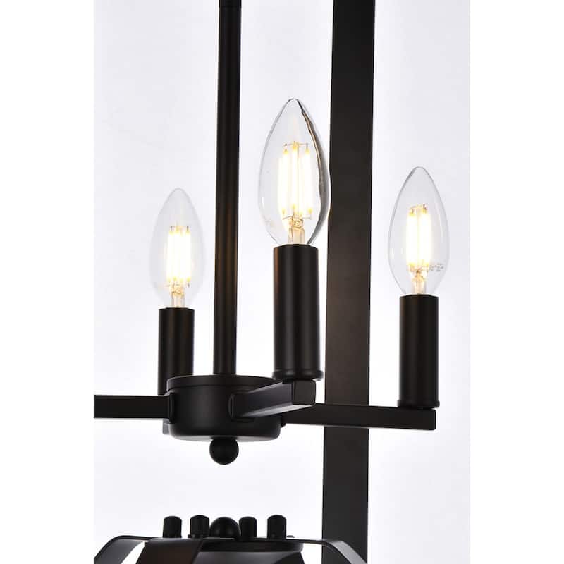 Hugo 4 Light Pendant in black - 14 Inch