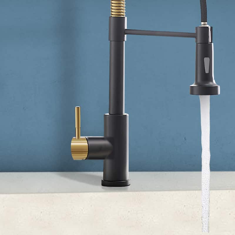 Single Hole Single Handle Pull Down Kitchen Faucet with Sprayer