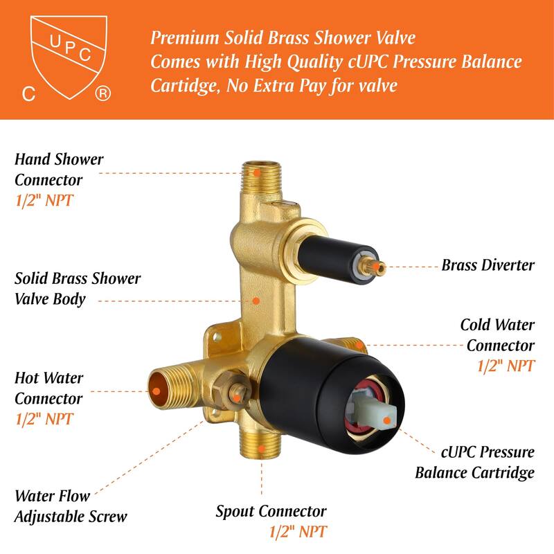 Wall Mount Bathtub Faucet With Handheld Shower Waterfall Tub Faucet Single Handle Tub Filler Set Complete With Rough-In Valve