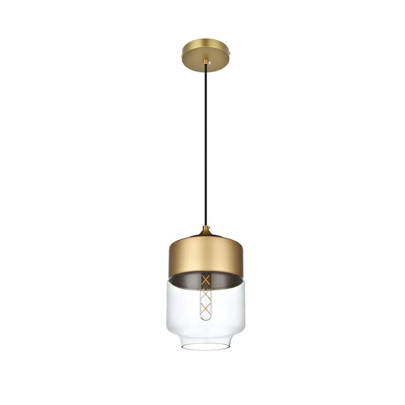 Elegant Lighting Ashwell Single Light 7" Wide Mini Pendant with Clear