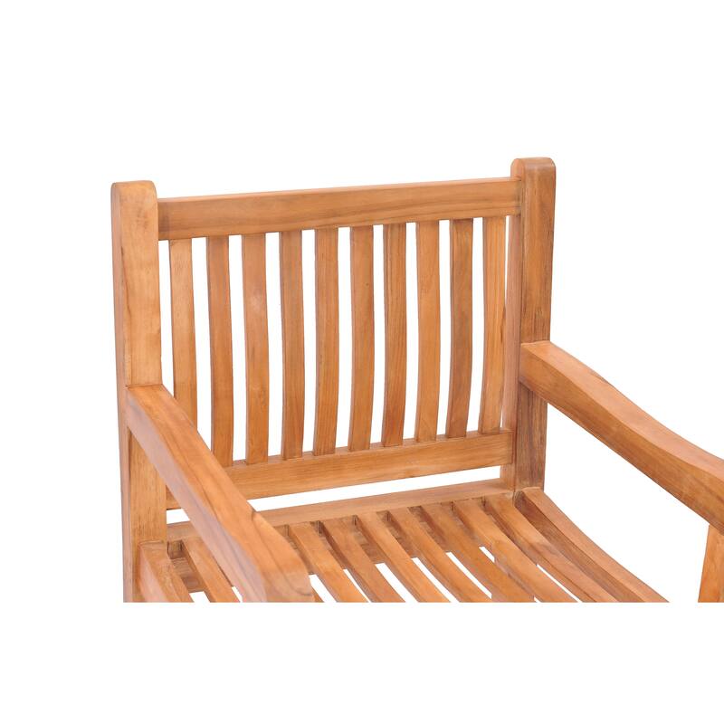Chic Teak Elzas Teak Wood Indoor/ Outdoor Dining Arm Chair