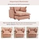 preview thumbnail 30 of 41, 47" Cozy Upholstered Armchair with Movable Ottoman, Wide Seat, Curved Armrests and Soft Pillows