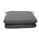 preview thumbnail 11 of 44, Sunbrella 20 x 18 solid fabric seat pad(2 pack) - 20"W x 18"D x 2.5"H Cast Slate