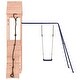 preview thumbnail 5 of 19, vidaXL Swing Set Outdoor Backyard Wooden Playground Equipment for Kids Age 3-8