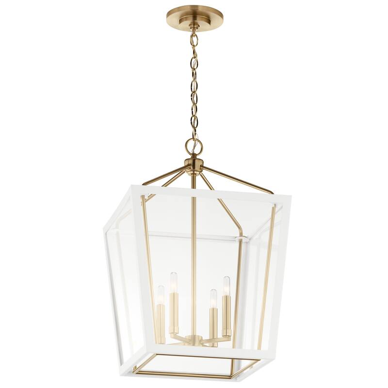 Delvin 24 in. 4-Light Pendant Light with Removable Glass