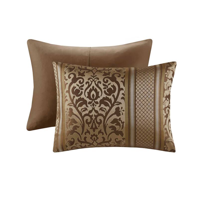 Madison Park Bella 6 Piece Jacquard Comforter Set with Throw Pillows