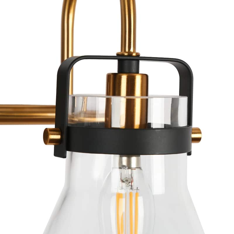 Mutch Modern Farmhouse 2-light Bathroom Vanity Light Glass LED Dimmable Wall Sconce Kitchen Living Room