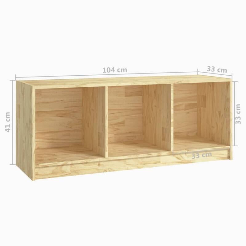 vidaXL TV Stand Entertainment Center Living Room Furniture Solid Wood Pine