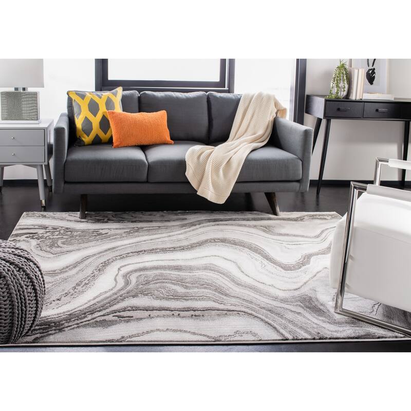 SAFAVIEH Craft Clytie Modern Abstract Marble Pattern Rug