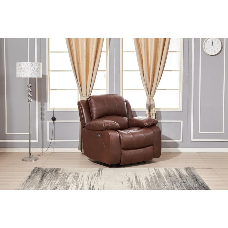 Betsy Furniture 3 Piece Bonded Leather Power Reclining Living Room Set, Sofa, Loveseat and Chair