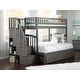 preview thumbnail 1 of 8, AFI Westbrook Twin over Full Size Staircase Bunk Bed with Bed Drawers & Charging Station in Grey Grey - Twin