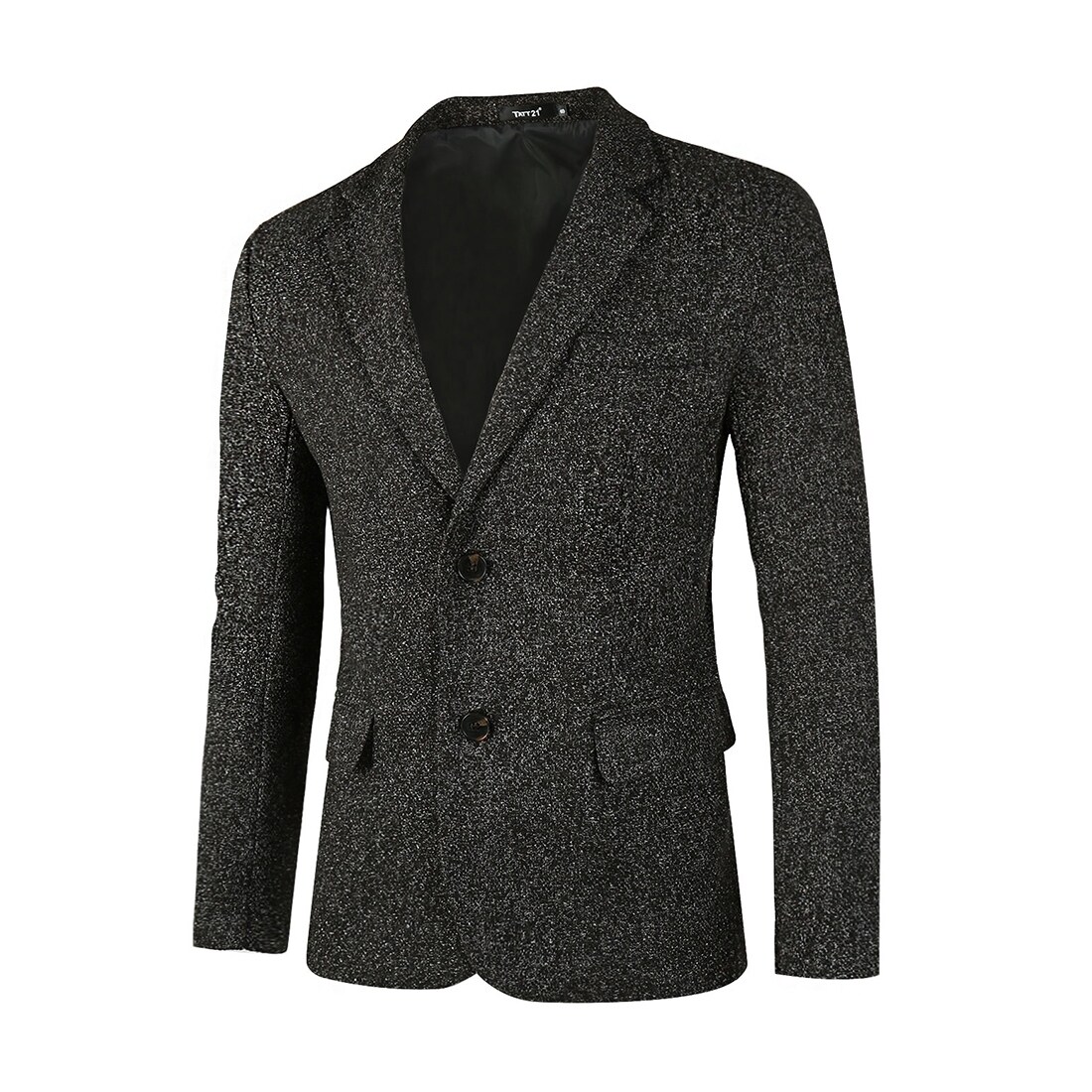 Shop Men Classic Blazer Casual Sport Coat Black White Melange