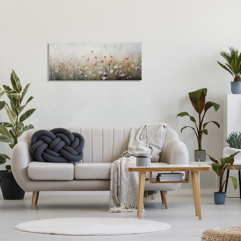 Stupell Neutral Poppy Blooms Canvas Wall Art Design By Ramona Murdock