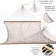 13 Foot Hand-Woven Cotton Rope Hammock With Hanger