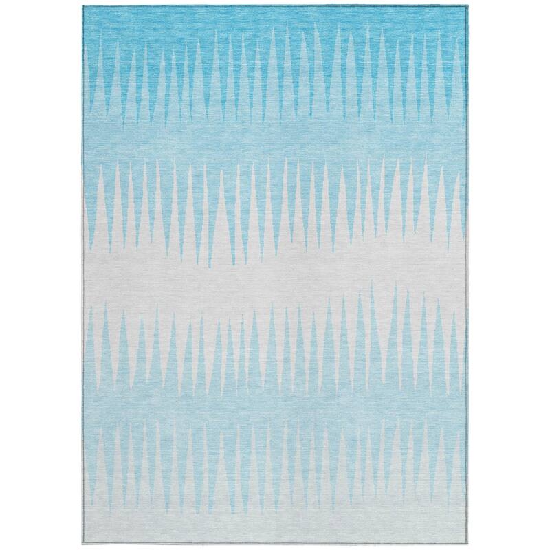 HomeRoots Striped Transitional Rectangle Outdoor Rug