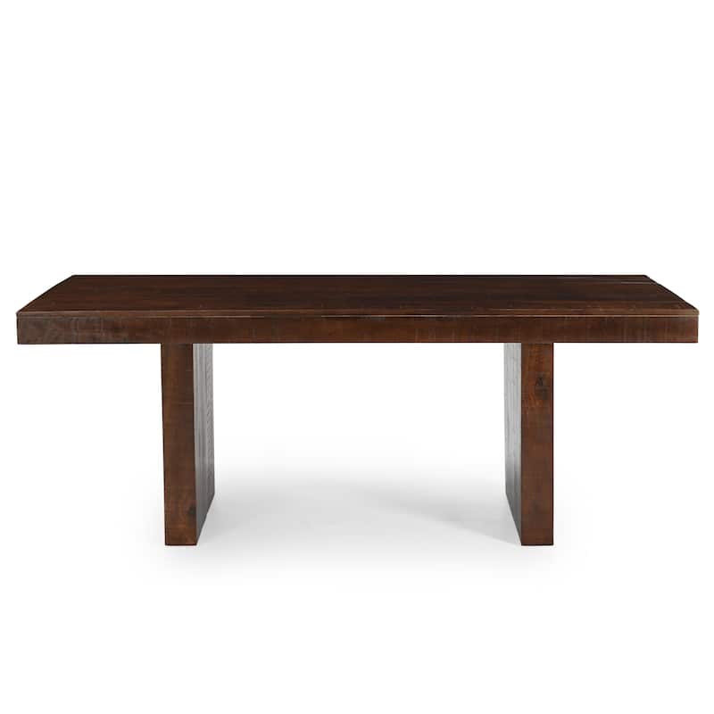 Solid Dark Mango Wood Dining Table - 80"