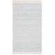 preview thumbnail 11 of 28, SAFAVIEH Handmade Kilim Rixta Trellis Tassel Wool Rug 3' x 5' - Blue/Ivory - Rectangle
