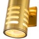 preview thumbnail 11 of 14, Black/Gold 2-light Die-cast Aluminum Outdoor Wall Sconce